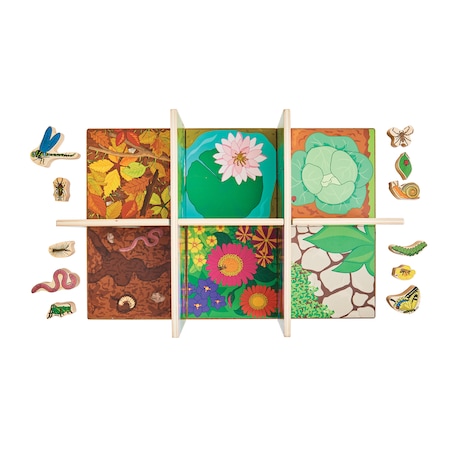 The Freckled Frog Pretend Nft Play Mini Beasts, Wooden Insect Play Set, 15 Pieces FF462